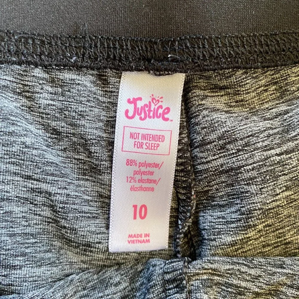 Justice Gray Joggers and Crop Tie-Dye T-Shirt clothing bundle girl’s size 10